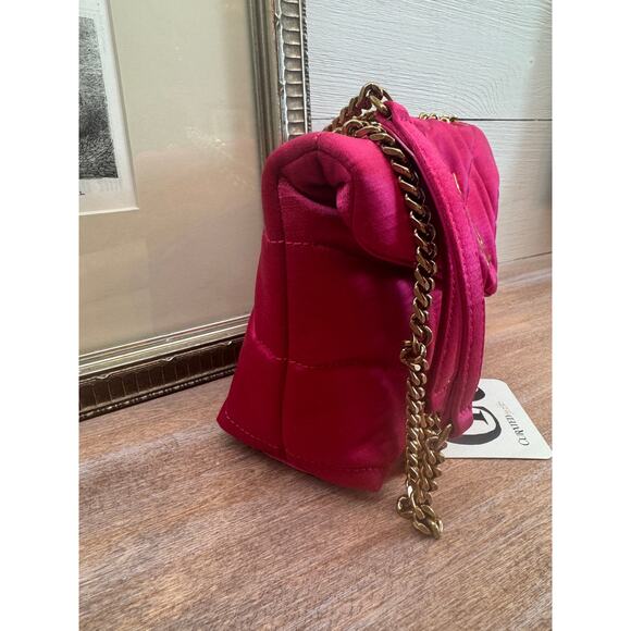 Saint Laurent Pink Satin Toy Loulou Puffer Crossbody Bag NWT - Picture 3 of 10